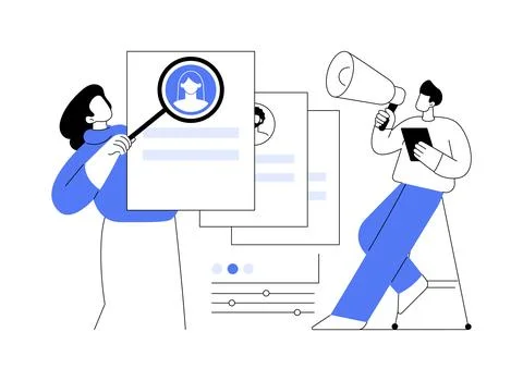 Hiring employee abstract concept vector illustration. Stock Illustration