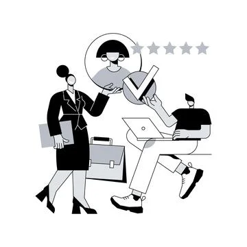 Hiring employee abstract concept vector illustration. Stock Illustration