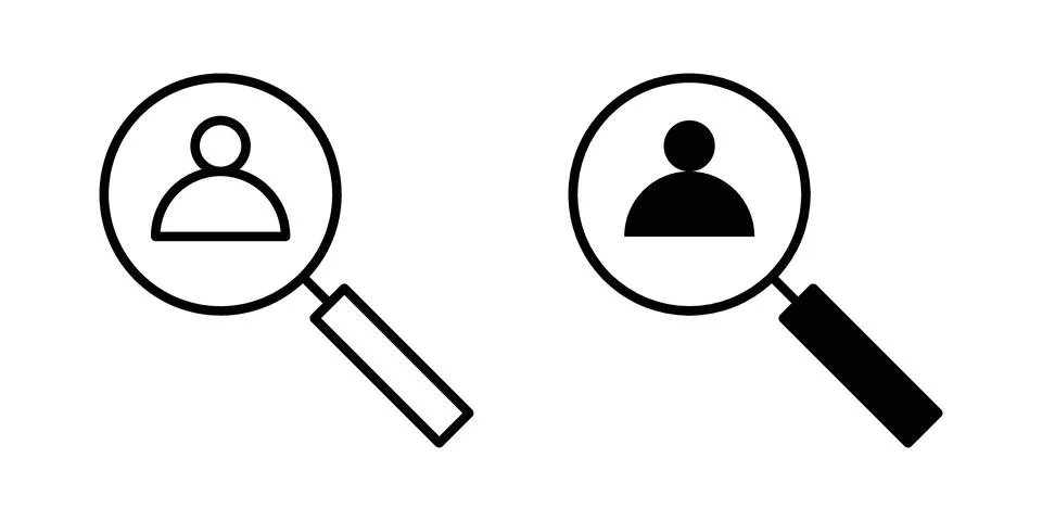 Hiring icon pack with silhouette and stroke web icons Stock Illustration