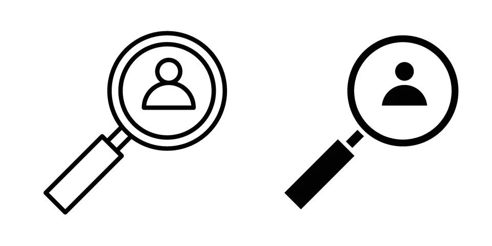 Hiring icon vector concepts, line and silhouette style Stock Illustration
