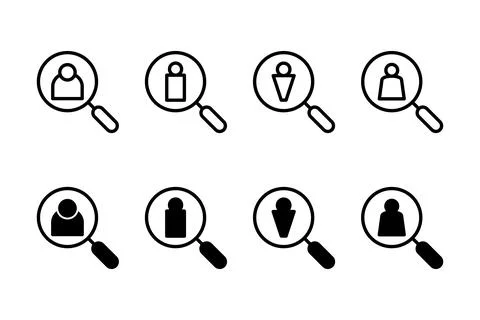 Hiring icon vector illustration. Search job vacancy sign and symbol. Human .. 库存插图
