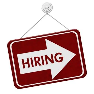 Hiring Sign Stock Illustration