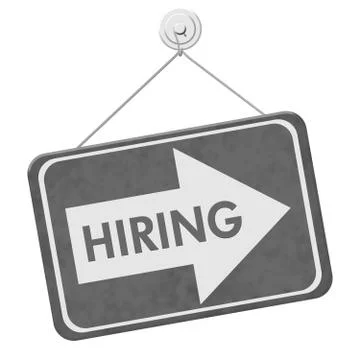 Hiring Sign Stock Illustration