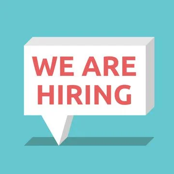 Hiring speech cloud Stock Illustration