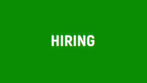 Hiring text glitch animation effect abstract on black background Vídeos de archivo 313020566