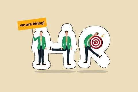 Hiring workforce or organization's value culture, Stock Illustration