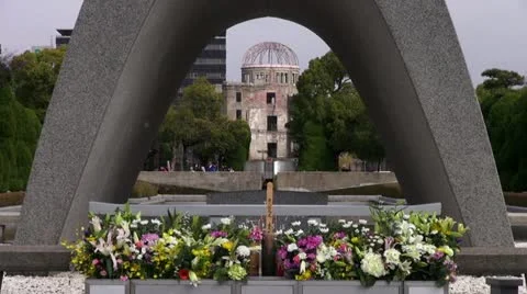 Hiroshima Atomic Bomb Dome And Peace Park Memorial 스톡 동영상 21831867