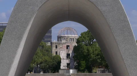Hiroshima Atomic Bomb Dome And Peace Park Memorial Vídeos de archivo 42889457