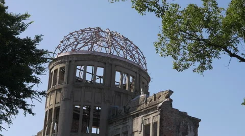 Hiroshima Atomic Bomb Dome Stock Footage 42877378