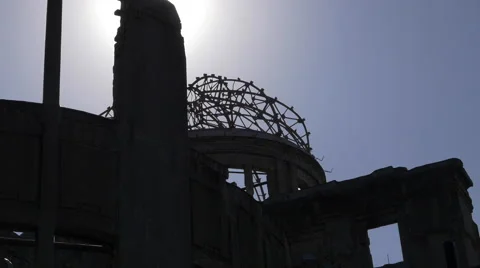 Hiroshima Atomic Bomb Dome Stock Footage 42879998
