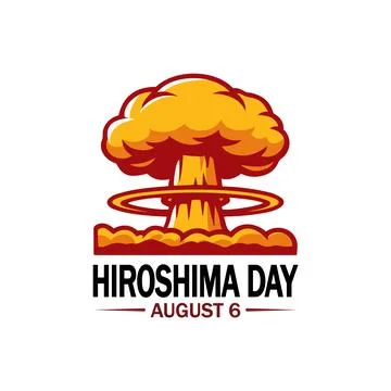 Hiroshima Day nuclear explosion weapons Stock Illustration