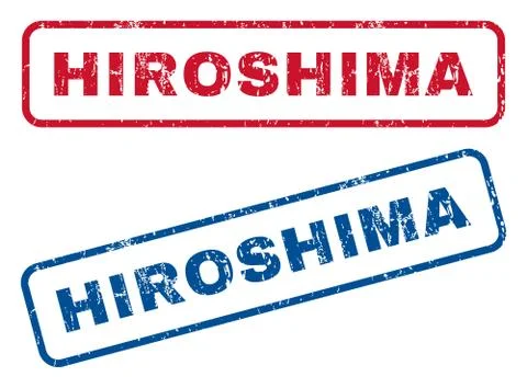 Hiroshima Rubber Stamps Stock Illustration