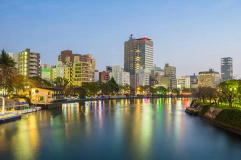 Hiroshima skyline cityscape in Japan Photos