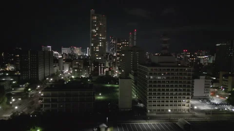 Hiroshima Skyline night Stock Footage 283365160