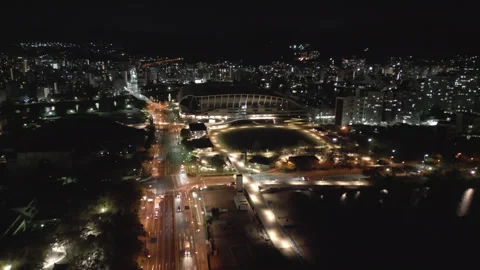 Hiroshima stadium at night time Stock Footage 283363321