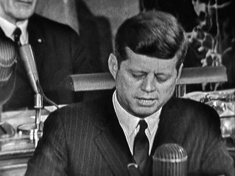In his 1963 State of the Union address, President Kennedy explains that if Stock Footage 74716378