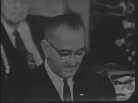 In his 1964 State of the Union address, ... | Stock Video | Pond5