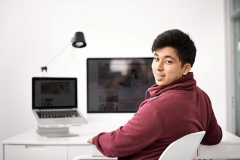His IT expertise will live up to your expectations. Portrait of a young man Stock Photos