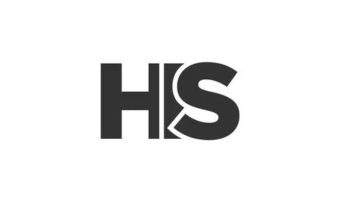 HIS logo design template with strong and modern bold text. Initial based ve.. Stock Illustration