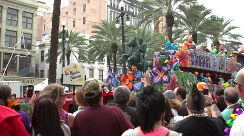 His Majesties Enterouge float in Thoth parade Stock Footage 36513849
