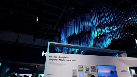 Hisense booth at IFA Berlin electronics trade show Stock Footage 321209128