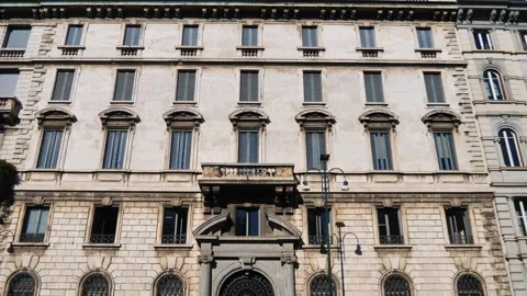 Hisotirc palace in Milan Stock Footage 247892597
