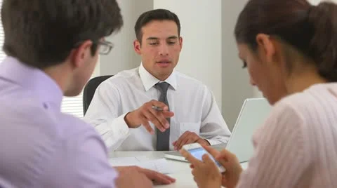Hispanic businessman closing the deal Stock Footage