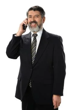 Hispanic Businessman Using Phone Stock Photos