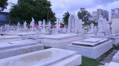Hispanic cemetery 4 Stock Footage 11849449