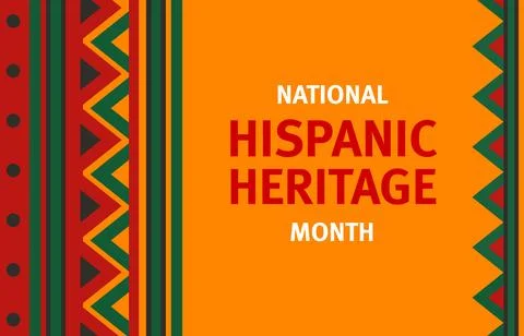 Hispanic heritage banner with ornament pattern Stock Illustration
