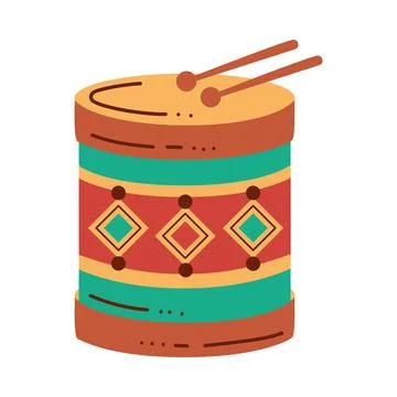 Hispanic heritage drum Stock Illustration