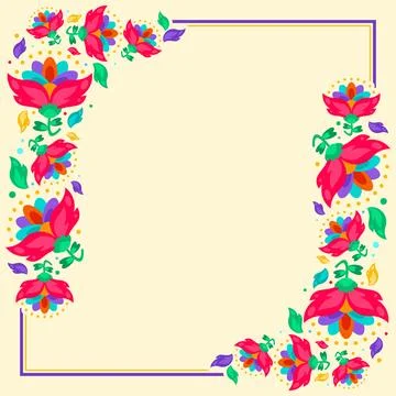 Hispanic heritage frame set design Illustrazione stock