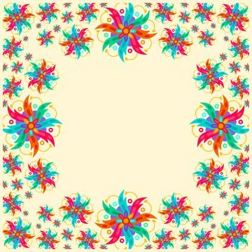Hispanic heritage frame set design Stock Illustration