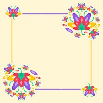 Hispanic heritage frame set design Illustrazione stock
