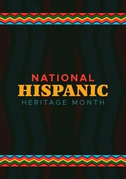 Hispanic heritage month. Abstract pattern ornament poster design, colorful .. 库存插图