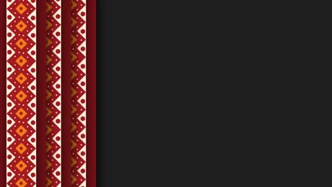 Hispanic Heritage Month Background with Traditional Geometric Pattern Borde.. Vídeos de archivo 342825524