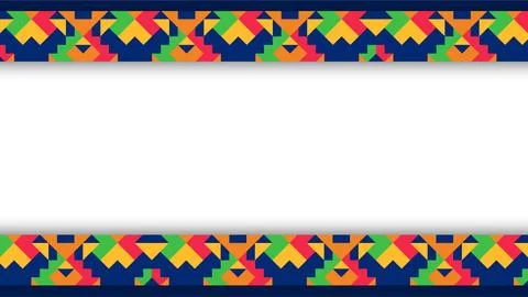 Hispanic Heritage Month banner background with traditional colorful Mexican.. Stock Illustration