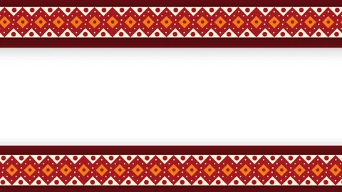 Hispanic Heritage Month Geometric Pattern Border Background Loop with Copy .. Stockbeeldmateriaal 342832859
