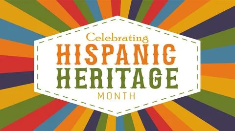 Hispanic heritage month. Vector web banner, poster, card for social media post Stock Illustration