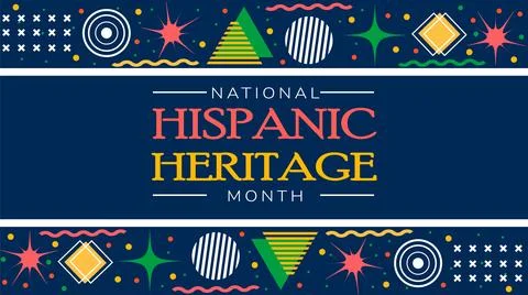 Hispanic heritage month. Vector web banner, poster, card for social media post Stock Illustration
