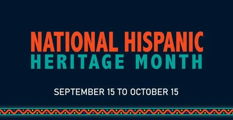 Hispanic heritage month. Vector web banner, poster, card for social media post Stock Illustration