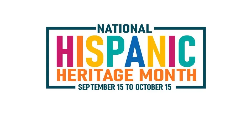Hispanic heritage month. Vector web banner, poster, card for social media post Stock Illustration