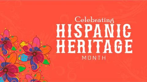 Hispanic heritage month. Vector web banner, poster, card for social media post Stock Illustration