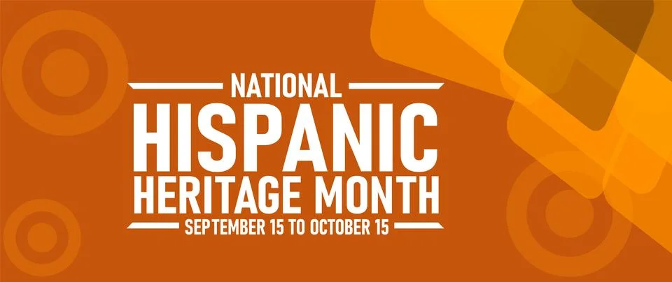 Hispanic heritage month. Vector web banner, poster, card for social media post Stock Illustration