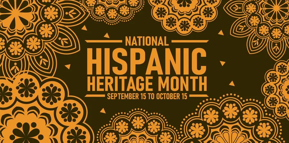 Hispanic heritage month. Vector web banner, poster, card for social media post Stock Illustration