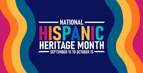 Hispanic heritage month. Vector web banner, poster, card for social media post Illustrazione stock
