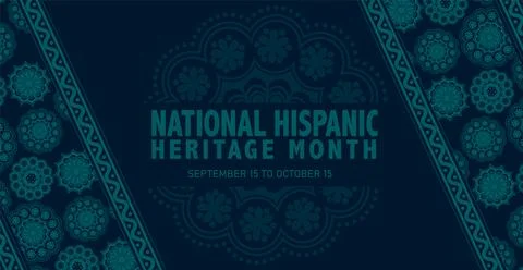 Hispanic heritage month. Vector web banner, poster, card for social media post Stock Illustration