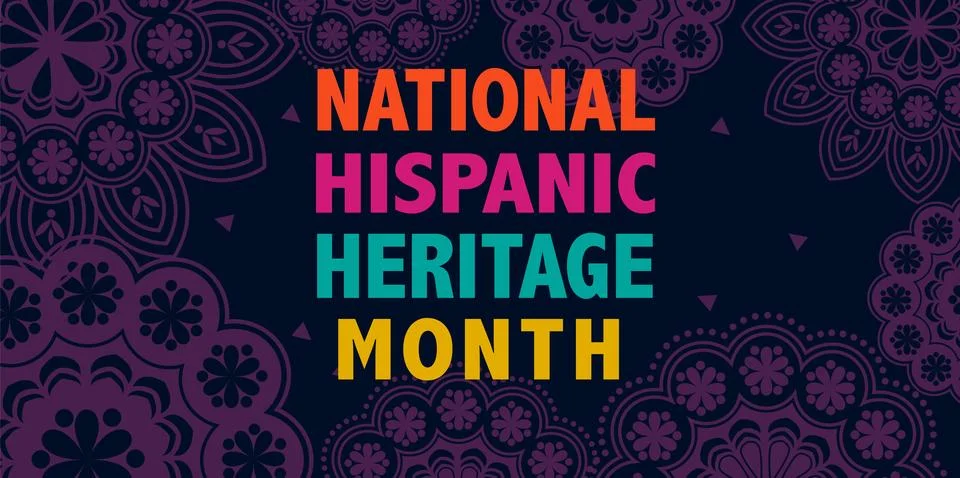 Hispanic heritage month. Vector web banner, poster, card for social media post Stock Illustration