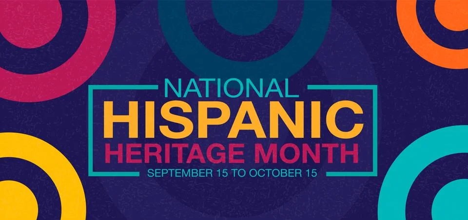 Hispanic heritage month. Vector web banner, poster, card for social media post Illustrazione stock