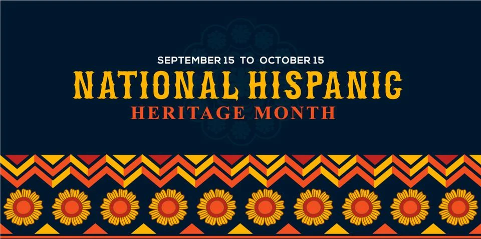 Hispanic heritage month. Vector web banner, poster, card for social media post Stock Illustration